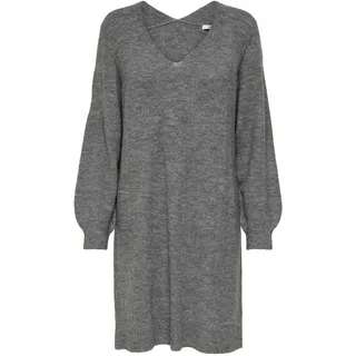 JDY Damen Jdyelanora L/S V-Neck Dress KNT Noos Strickkleid, Dunkelgrau, S EU