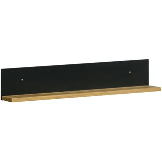 Furniture24 Hängeregal 90 Cm Wandregal Wandboard Lamelo La12 - Schwarz