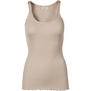 rosemunde Shirttop "Babette Silk Top mit Seide" ohne Ärmel, Rundhalsausschnitt, basic, Seidenmix, cacao