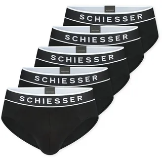 SCHIESSER Slip schwarz/weiß L 5er Pack