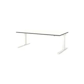 mauser varitos.c elektrisch höhenverstellbarer Schreibtisch weiß rechteckig, C-Fuß-Gestell weiß 180,0 x 80,0 cm