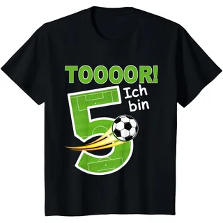 Fußball Geburtstag Outfit Ich Bin 5 Jahre T-Shirt