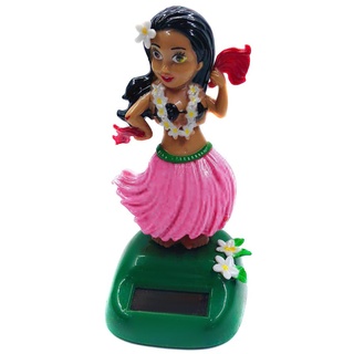 Tanzende Solarfigur Hula Girl,Solar Wackel Figur,Hawaii Mädchen Figur Auto-Armaturenbrett Ornamente Puppe Auto Schwingenden Kopfschütteln Spielzeug Dekor Für Die Fensterbank, Auto, Büro, Schreibtisch