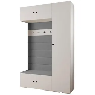 Abiks Möbel Garderoben-Set 236,7/150/47 , Metall , Nachbildung , 150x236.7x47 cm , Garderobe, Garderoben-Sets & Garderoben-Serien, Garderoben-Sets