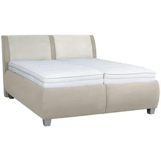 Beldomo - Sleep Polsterbett , Creme , Textil , Buche , H3 + H4 , Höhe ca. 24 cm , 180x200 cm , Goldenes M, Made in Eu , Härtegradauswahl, Bezug abnehmbar/waschbar, für verstellbare Lattenroste geeignet, Tragegriffe, atmungsaktiv,Über- und Sondergrößen erhältlich, gepolstertes Kopfteil, Stoffauswahl, in verschiedenen Größen erhältlich,Federleisten mit Duokappen, verstellbar , Schlafzimmer, Betten, Polsterbetten