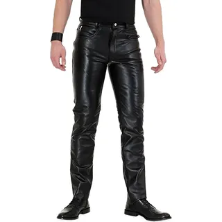 Bockle® Bopo Lederhose Herren Lederhose, W42/L36 - Schwarz