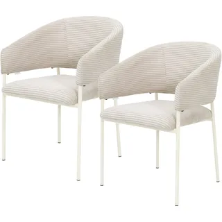 Tom Tailor Armlehnstuhl EMBRACE ARMCHAIR Stoff soft beige 2er Set