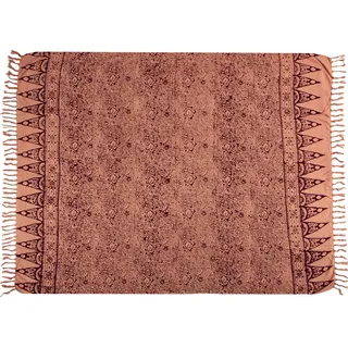 Wogeka Sarong – Blickdichtes luftiges Strandtuch in Rosa Rot für Damen & Herren als Pareo Wickelrock Cover Up Strandkleid Wrap für den Strand 72