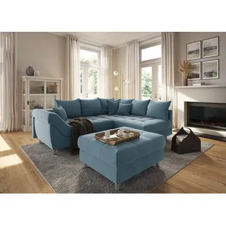 Collection AB Ecksofa »Innsbruck L-Form« inklusive Federkern, Recamiere links oder rechts montierbar, blau,