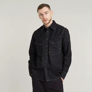 G-Star D23616-d540 Dakota Langarmhemd - Worn In Nighttime Sky - M