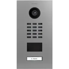 DoorBird D2101V IP Video Türstation, Seidengrau (RAL 7044) | Video-Türsprechanlage mit 1 Ruftaste, RFID, HD-Video, Bewegungssensor
