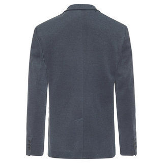 Sakko JOHN DEVIN "aus elastischer Jersey Pikee-Qualität", Herren, Gr. 3XL (64/66), navy, Piqué, Obermaterial: 65% Baumwolle, 35% Polyester. Futter: 100% Polyester, unifarben, regular fit normal, Ärmel mit Ärmelschlitz mit Knöpfen, Sakkos Sakko, lässiges Stretchsakko mit dezentem Muster, Topseller