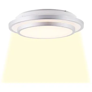 Brilliant Luciano 1 rund aluminium/weiß