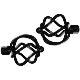 LIEDECO Gardinenstangen-Endstück »Helena« für Gardinenstangen Ø 16 mm schwarz