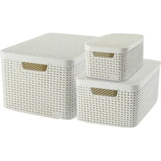 Curver Aufbewahrungsbox Curver Style 33 x 44,5 x 24,8 cm 3-tlg. beige