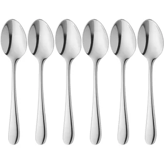 WMF Merit Espressolöffel Set 6-teilig, 10,8 cm, Espresso Löffel Cromargan protect Edelstahl poliert, kleine Löffel kratzbeständig, spülmaschinenfest