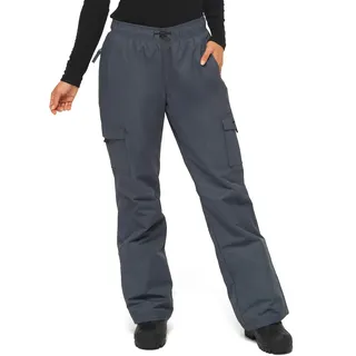 ARCTIX Damen Lumi Cargo-Schneehose Zum Überziehen mit Fleece Gefüttert, Stahl, Medium (8-10) Regular