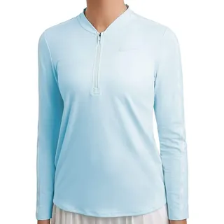 Nike Damen W NKCT DRY TOP Long Sleeve HZ Sleeved T-Shirt, Blau (Topaz Mist/White), L