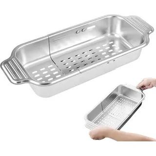 Ausziehbarer Spülbecken-Siebeinsatz – Edelstahl – Küchenorganizer