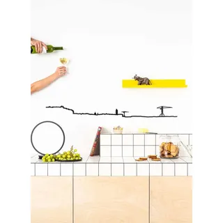 The Line - Nantes - Wanddeko - Skyline - 125 cm - schwarz