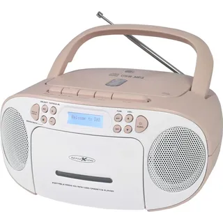 Reflexion CD-Radio DAB+, DAB, UKW AUX, CD, Kassette, USB Weiß, Pink