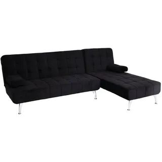 MCW Schlafsofa Schwarz , Textil , L-Form , 236x95 cm , Wohnzimmer, Sofas & Couches, Wohnlandschaften, Ecksofas
