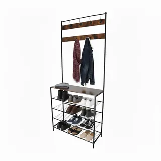 Relaxdays Garderobenständer Relaxdays 80 x 190 x 30 cm Mehrfarbig