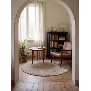 RugVista Comfy Kinderteppich, Ø 250 cm, Beige | Moderne, Rund, Niedriger Stapel, Nur chemische Reinigung, Oeko-Tex 100, Ohne gefährliche Chemikalien, Kinderzimmer