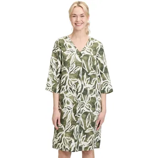 Cartoon Blusenkleid mit Muster Grün/Weiß 36