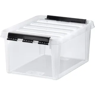 SmartStore Aufbewahrungskiste 39 x 50 x 55 cm 26-tlg. transparent/schwarz