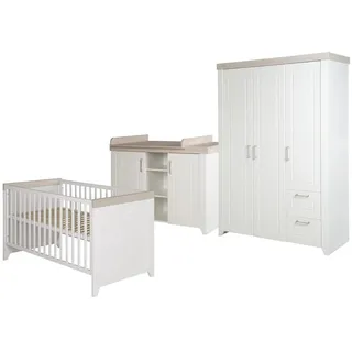 Roba Babyzimmer-Set Felicia I, 3-teilig , Weiß , Holzwerkstoff , 76x82x144 cm , Hergestellt in Europa , Babymöbel & Kindermöbel, Babyzimmer