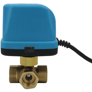 T typ - 3 wege motorkugelhahn zonenventil 3 wege ventil elektrisch DC 5V 12V 24V 1/2 3/4 1 1-1/4 1-1/2 zoll (DC 24V, 3/4 zoll DN20)