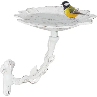 Relaxdays Vogeltränke Blüte 0 x 0 cm Weiß