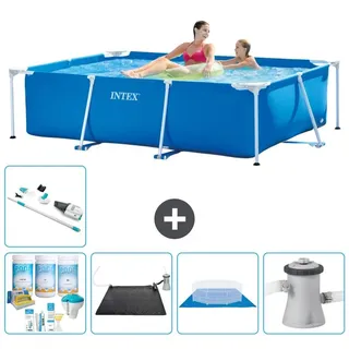 Rechteckiger Frame Pool - 220x150x60 cm - 6-teilig S20815 - Blau