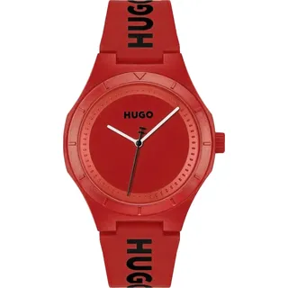 Hugo Lit For Him Rot 1530346 + BOX Herrenuhr