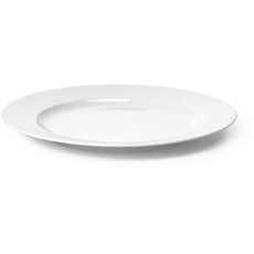 Bild Diner-Teller Ø27 cm Rhombe aus handgefertigtem Porzellan, weiss