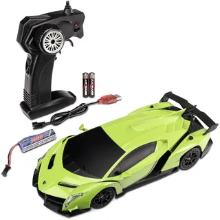 CARSON RC-Auto Lamborghini Veneno 1:24 2,4G RTR grün (500404308)
