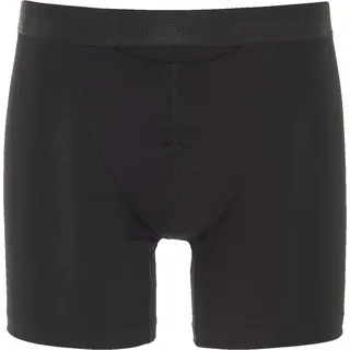 HOM Langer Boxer unifarben schwarz M 2er Pack