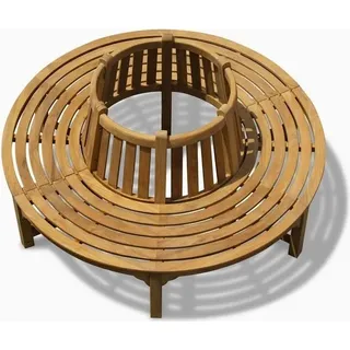 Baumbank Fermo mit Rückenlehne Teak Massivholz - Außend. 200 cm - Modell: 180°