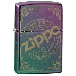 Zippo Sturmfeuerzeug - Since 1932, Iridescent, Laser Engrave - Nachfüllbar - Wiederverwendbar - Windfestes Design - Geschenkbox - Made in USA