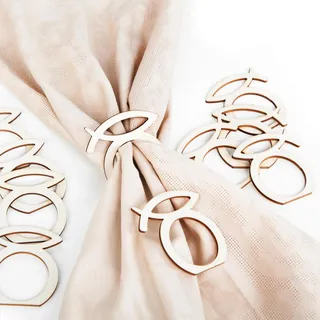 Logbuch-Verlag Fisch Serviettenringe Kommunion Konfirmation Taufe 10 Serviettenhalter Ichthys aus Holz Natur