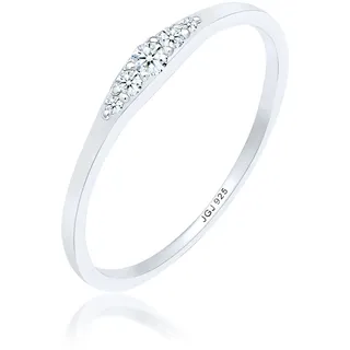 Elli Diamonds Ring Damen, Verlobungsring mit Diamant (0.07 ct) 925 Silber"