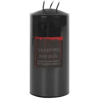 Enchanting Black Wax Große Vampirtränen Stumpenkerze – 15,5 cm x 7,5 cm (1 Stück)