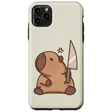 Hülle für iPhone 11 Pro Max Capybara mit Messer