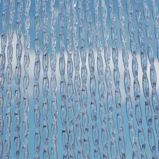 Türvorhang "Albi 2" 90 x 210 cm transparent/weiß Casa Insektenschutz kürzbar neu