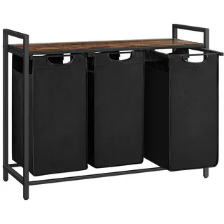 Hansiro Wäschekorb Ramallah , Braun , Metall , 33x71x92.5 cm , Ordnen & Aufbewahren, Wäschekörbe & Tonnen