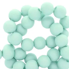 Sadingo Acrylperlen Türkis Blau Matt | 8 mm - 400 Stück, Perlen zum auffädeln, Matte Kunststoffperlen für Armbänder, hochwertiges Perlen-Set, DIY-Armbänder, DIY-Schmuck