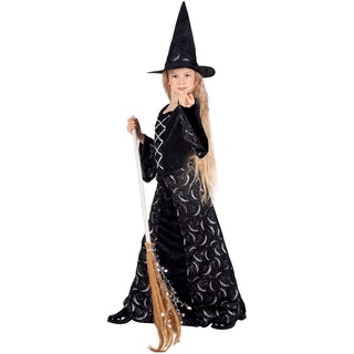 Boland - Kostüm Set Magische Hexe für Kinder, langes Kleid mit Hut, Faschingskostüm für Karneval, Halloween oder Mottoparty