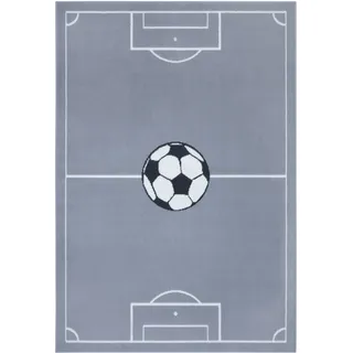 HANSE Home Teppich »Estadio«, rechteckig, 8 mm Höhe, Kinderteppich, Spielteppich, Spielunterlage, Fußball, Kinderzimmer HANSE Home grau/schwarz B: 80 cm   1 St.