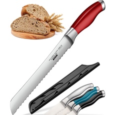 Orblue Brotmesser mit Wellenschliff, Ultrascharfes Edelstahl Küchenmesser, Professionelle Qualität, Ideal zum mühelosen Schneiden von dicken Broten, Bagels, Kuchen